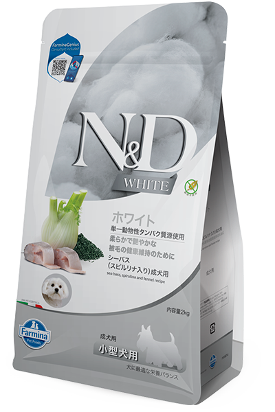 N&Dホワイト シーバス（スピルリナ入り）成犬用